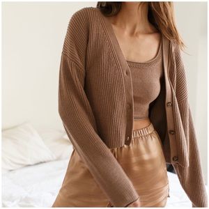 REFORMATION Elke Organic Cotton Cardigan